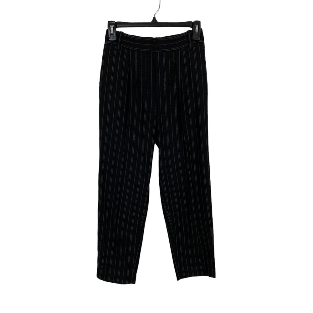 Vince Brown Pinstripe Dress‎ Pants XS Officewear Minimal Classic Trousers